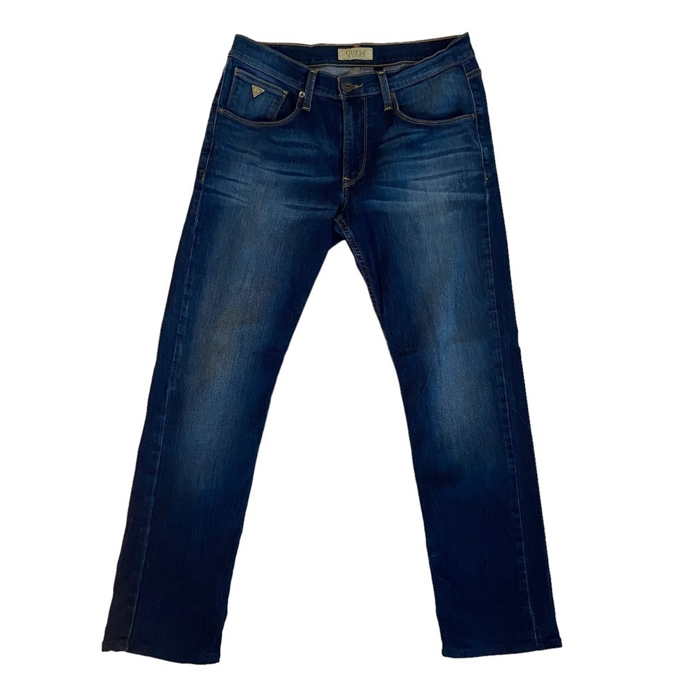 Guess men jeans Vermont slim very lightweight blue denim size 34
